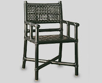 View Marine Chair Black Color with arms & tie-ups