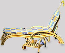 View Safari Loungers With Pull Away Table & Cushion